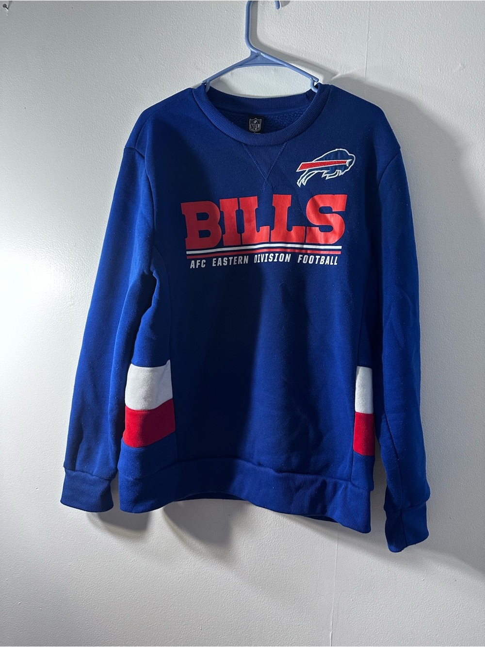 NFL Buffalo Bills Royal Blue Crewneck with Red & White Accents